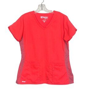 Greys Anatomy Active Barco Scrub Top Womens Pockets Pink Size Medium
